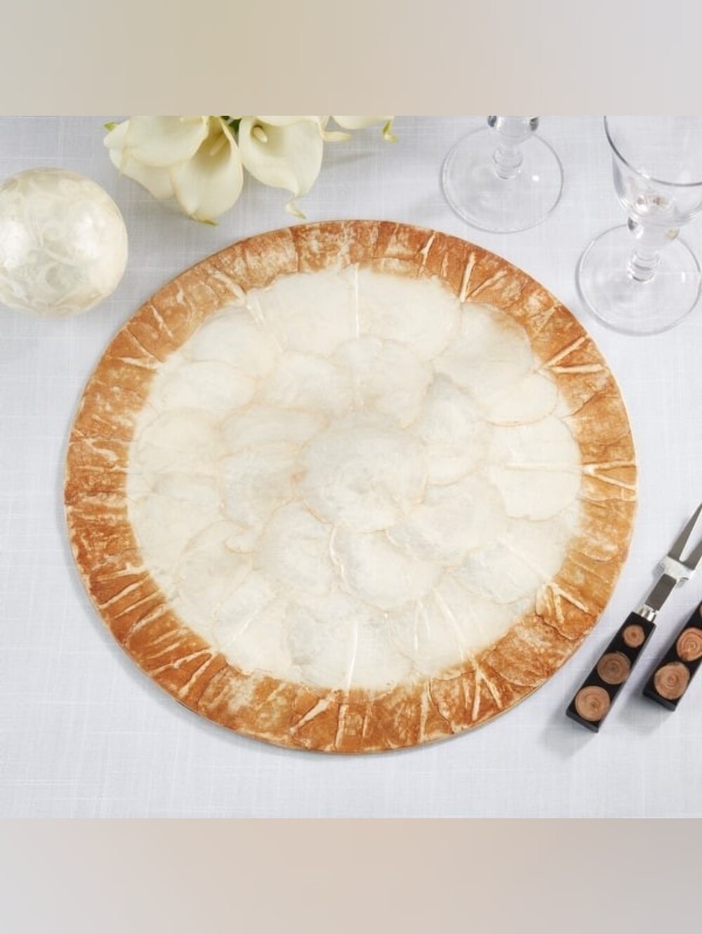 Saro LifestyleCapiz Glow Placemat (Set of 4) - Gold - Set of 4